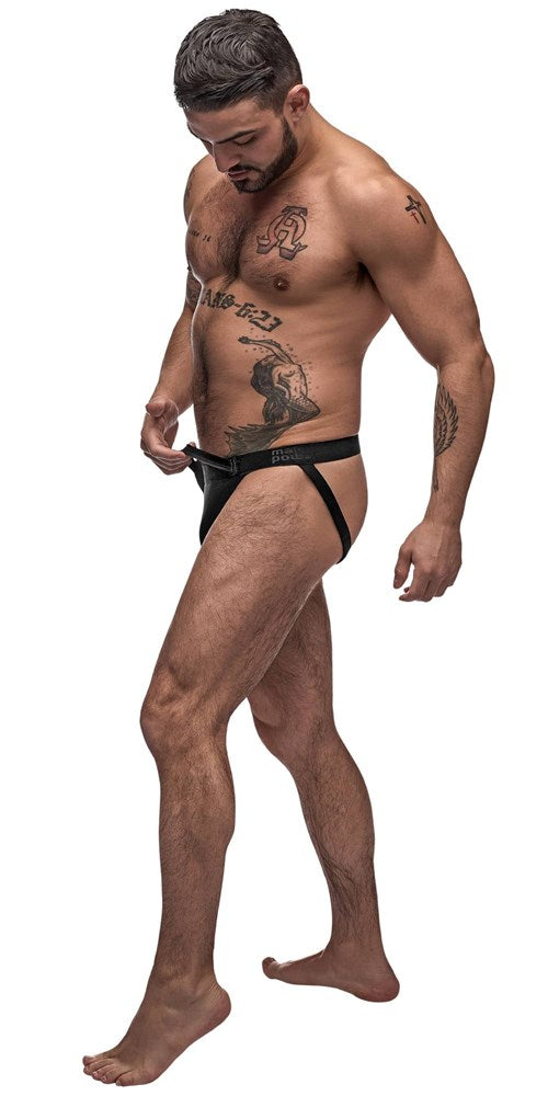 Male Power Grip and Rip Off Mens Jock Black - - His Fetish