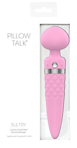 Pillow Talk Sultry Dual Ended Warming Body Wand Massager - - Body Wands