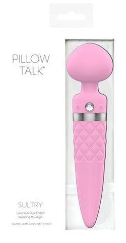Pillow Talk Sultry Dual Ended Warming Body Wand Massager - Body Wands