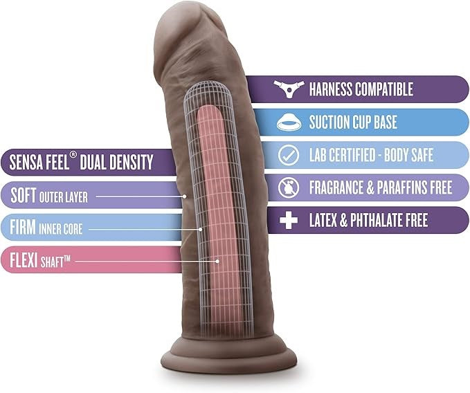 Au Naturel Realistic Dildo with Suction Cup Vanilla 8 inch - - Realistic Dildos