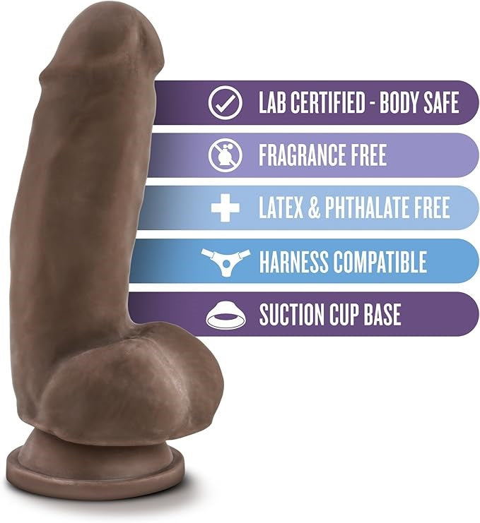 Au Naturel Sensa Feel Fat Boy Realistic Dong Beige 7 Inch - - Realistic Dildos