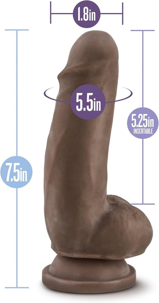 Au Naturel Sensa Feel Fat Boy Realistic Dong Beige 7 Inch - - Realistic Dildos