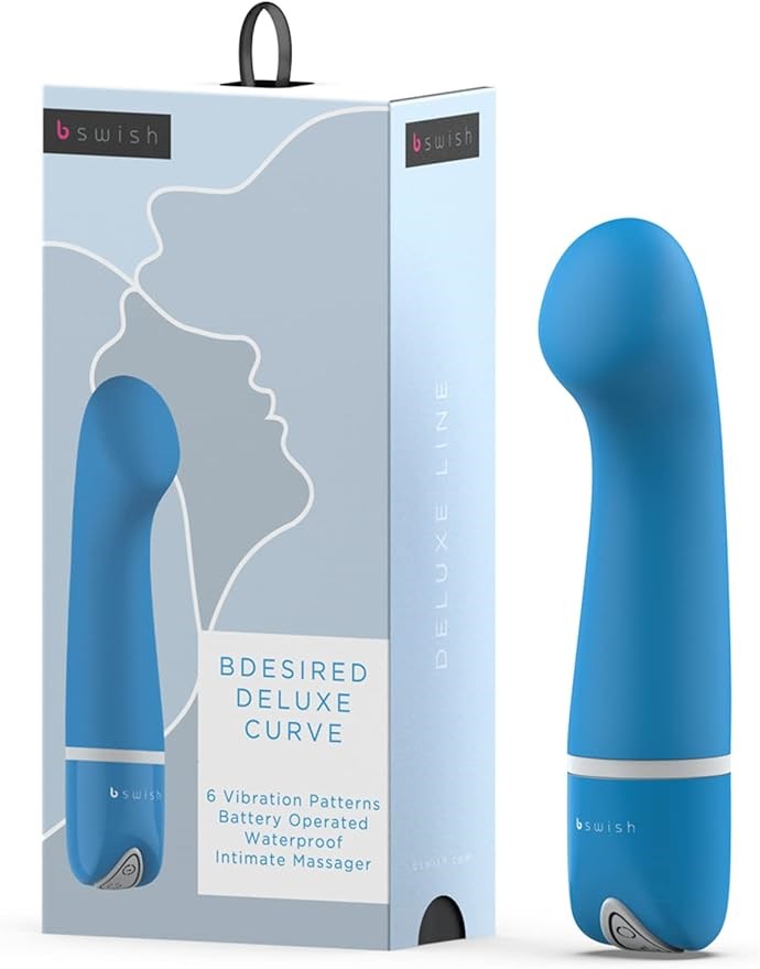 B Swish Bdesired Deluxe Curve G Spot Vibrator Blue Lagoon - - G-Spot Vibrators