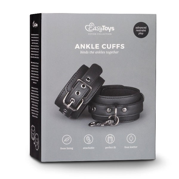 Easy Toys Fetish Collection Bondage Ankle Cuffs Black - - Cuffs And Restraints