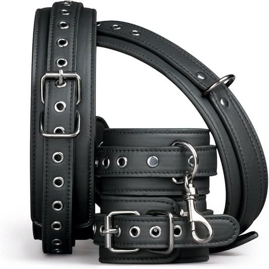 Easy Toys Fetish Collection Bondage Thigh and Wrist Cuff Set - Cuffs And Restraints