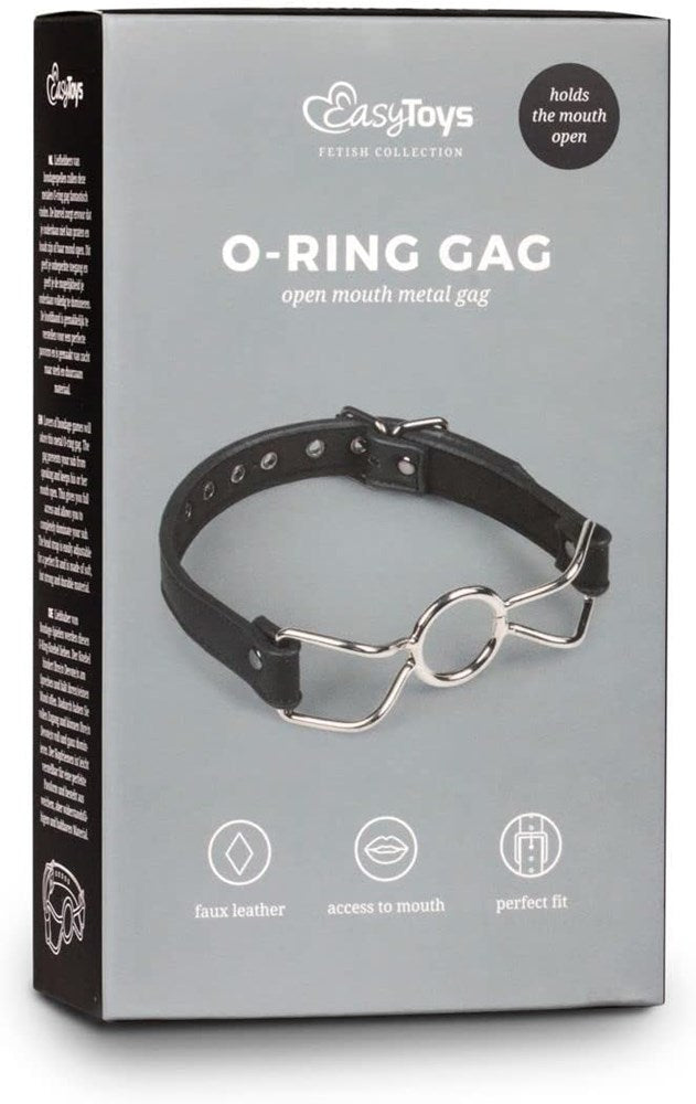 Easy Toys Fetish Collection Metal O-Ring Bondage Mouth Gag - - Bondage Gags and Bits