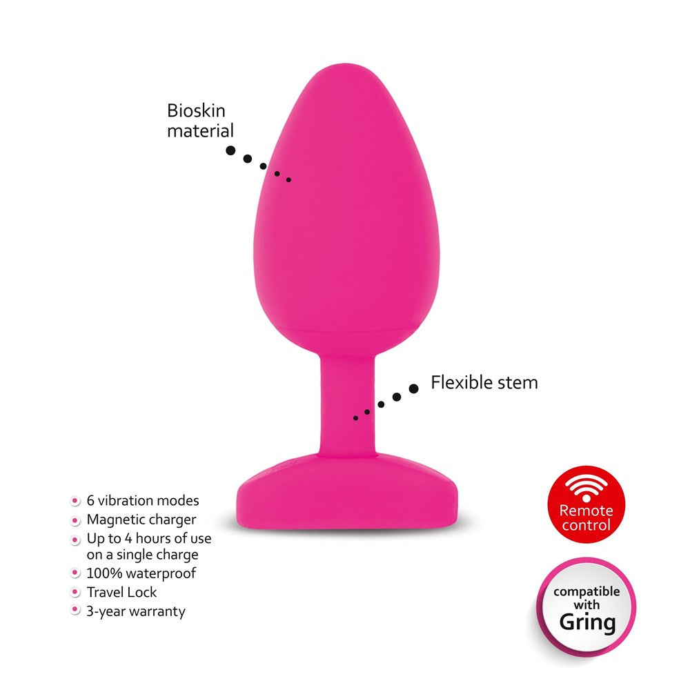 Gvibe Gplug Large Bioskin Butt Plug Sweet Raspberry - - Butt Plugs