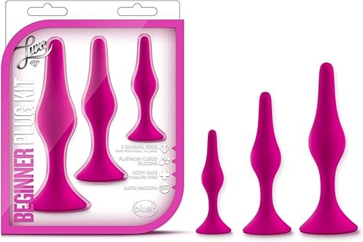 Luxe Beginner Butt Plug Kit Pink - - Butt Plugs