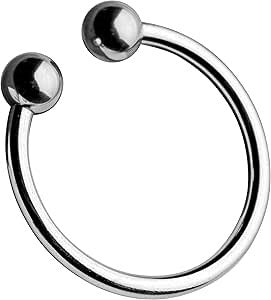Master Series Pressure Point Beaded Stainless Steel Glans Ring - Steel Cock Rings