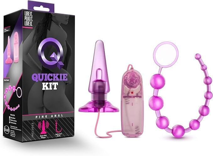 Quickie Kit Vibrating Anal Plug Pink - - Butt Plugs