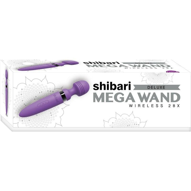 Shibari Deluxe Mega Wireless 28X Body Wand Massager Purple - - Body Wands