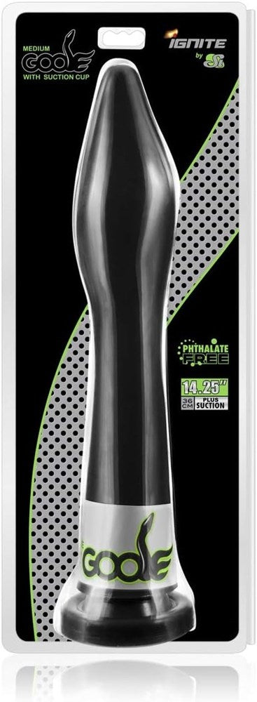 SI Novelties Goose Medium Anal Dildo With Suction Cup Black - - Anal Dildos