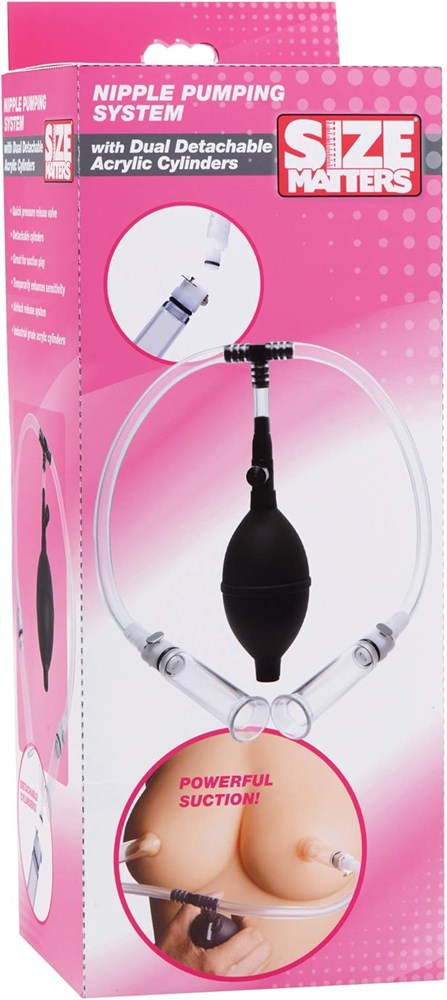 Size Matters Nipple Pumping System with Dual Cylinders - - Breast and Nipple Toys