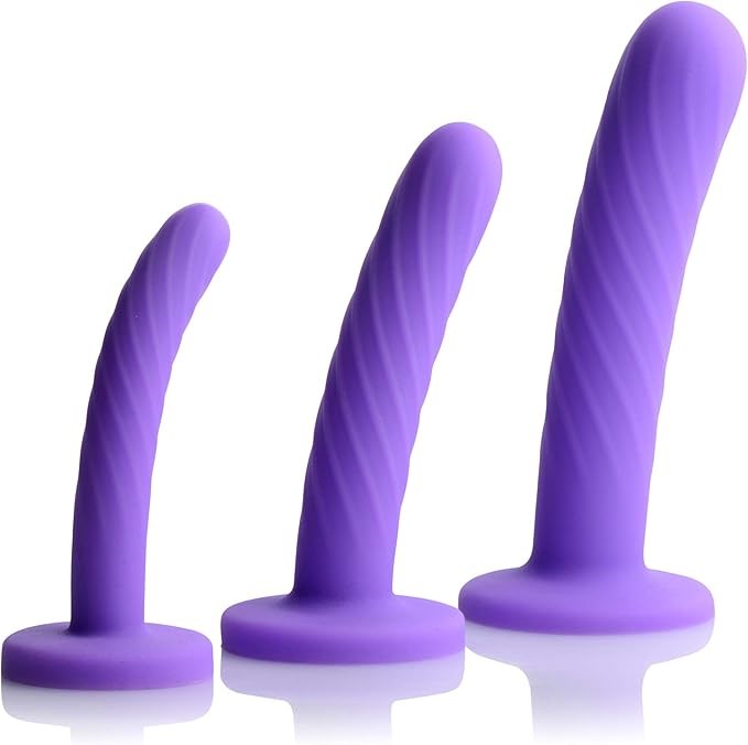 Strap U Tri Play Silicone Dildo Set 3 Piece - - Realistic Dildos