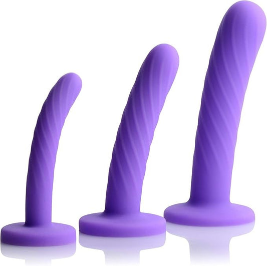 Strap U Tri Play Silicone Dildo Set 3 Piece - Realistic Dildos