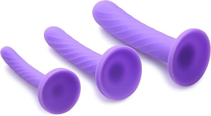 Strap U Tri Play Silicone Dildo Set 3 Piece - - Realistic Dildos