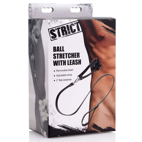 Strict Adjustable Ball Stretcher With Leash - Ball and Cock Toys