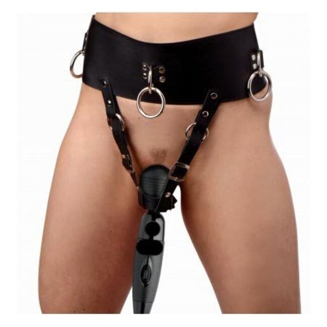 Strict Forced Orgasm Wand Holder Bondage Belt - - Cuffs And Restraints