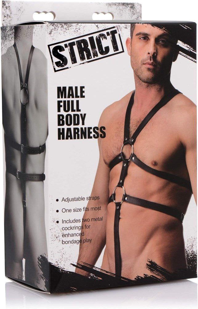 Strict Male Full Body Bondage Play Harness - - Cuffs And Restraints