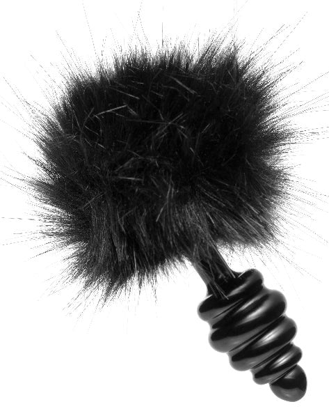 Tailz Black Bunny Tail Anal Plug - - Butt Plugs