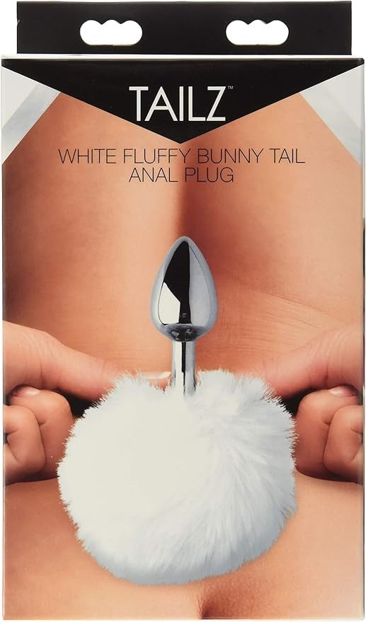 Tailz Seme Flexible White Bunny Tail Anal Plug - - Butt Plugs