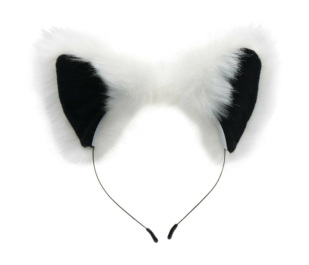 Tailz White Fox Tail Anal Plug and Ears Set - - Butt Plugs