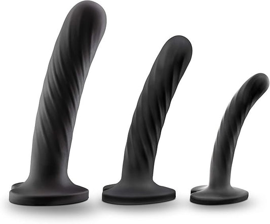 Temptasia Twist Silicone Dildo Kit Set of Three - Realistic Dildos