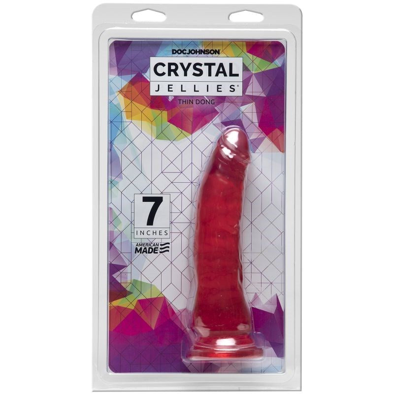 Crystal Jellies 7 Inch Thin Suction Cup Realistic Dong - - Realistic Dildos