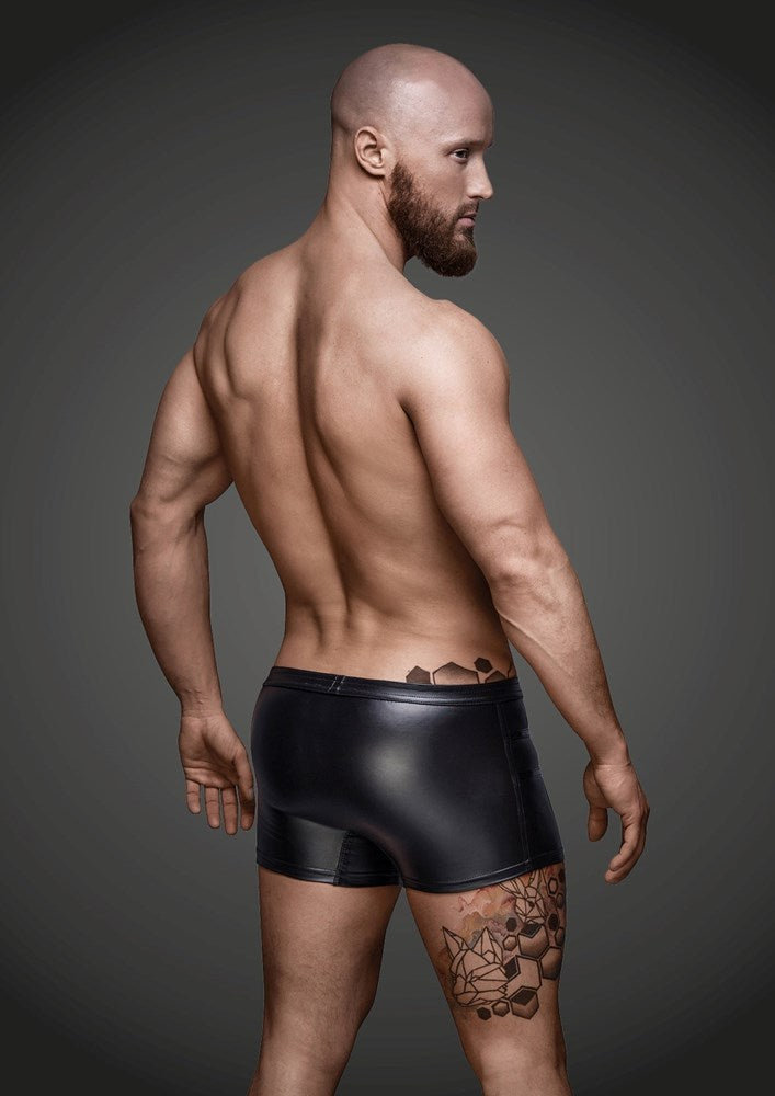 Noir Handmade Mens Sexy Shorts With Hot Details - - His Fetish