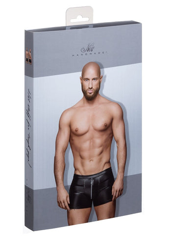 Noir Handmade Mens Sexy Shorts With Hot Details - His Fetish