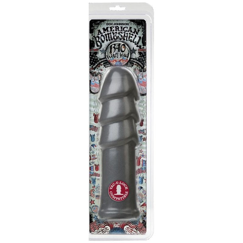 American Bombshell B 10 Warhead 10in Anal Dildo Gun Metal - - Anal Dildos