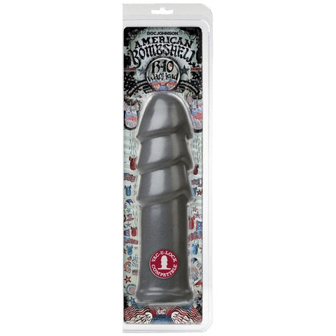 American Bombshell B 10 Warhead 10in Anal Dildo Gun Metal - Anal Dildos