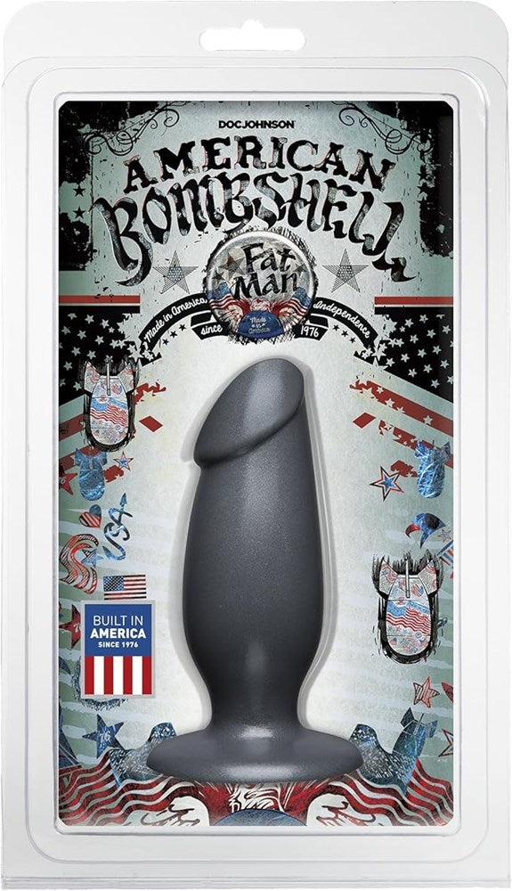 American Bombshell Fat Man Anal Plug Gun Metal - - Butt Plugs