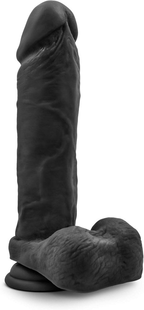 Au Naturel Bold Massive Realistic Dildo With Balls Black 9 Inch - - Realistic Dildos