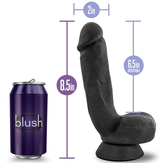 Au Naturel Bold Pound Realistic Dildo Black 8.5 Inch - - Realistic Dildos