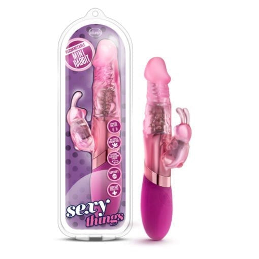 Blush Novelties Sexy Things Rechargeable Mini Rabbit Vibrator Pink - - Rabbit Vibrators