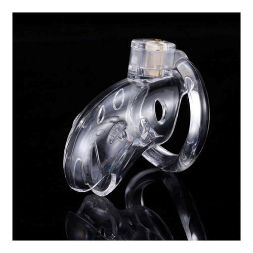 Brutus Shark Male Chastity Cage Clear - - Male Chastity