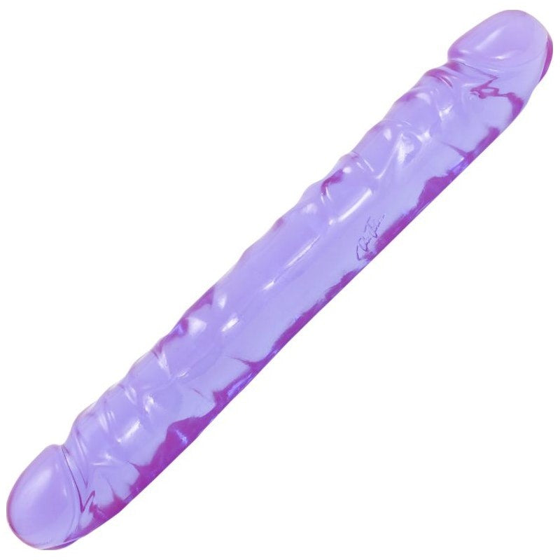 Crystal Jellies Jr Double Dong Purple 12 Inch - - Double Ender