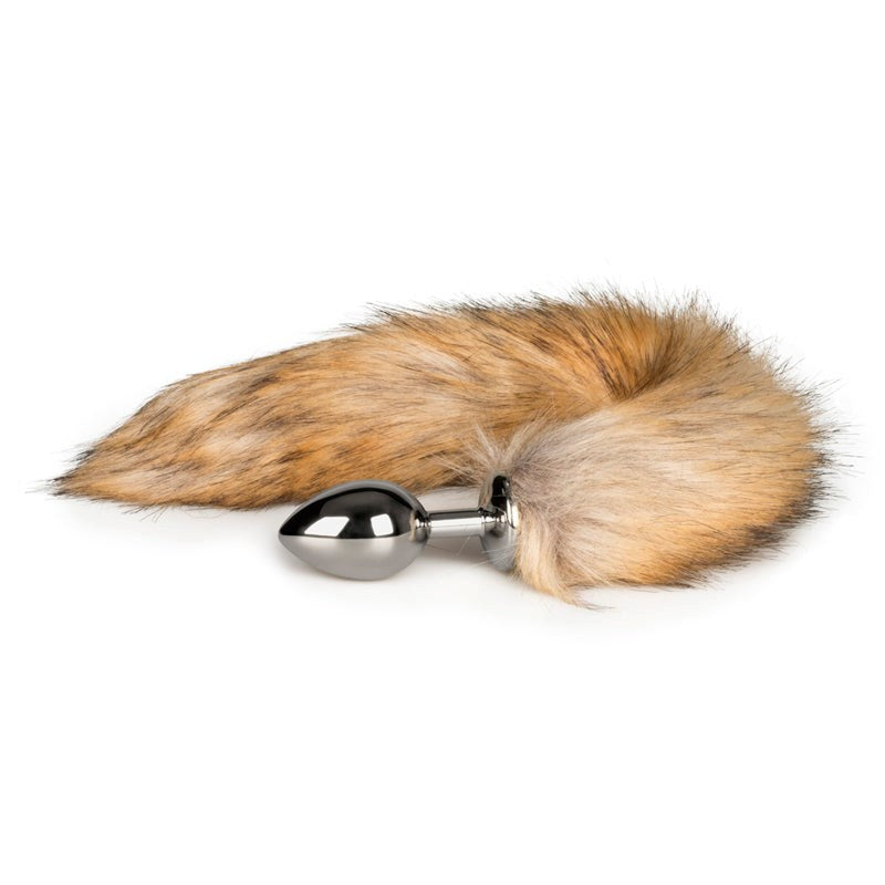 Fetish Collection Fox Tail No 2 Silver Butt Plug - - Butt Plugs