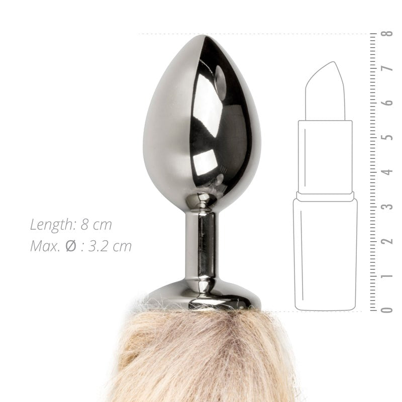 Fetish Collection Fox Tail No 2 Silver Butt Plug - - Butt Plugs