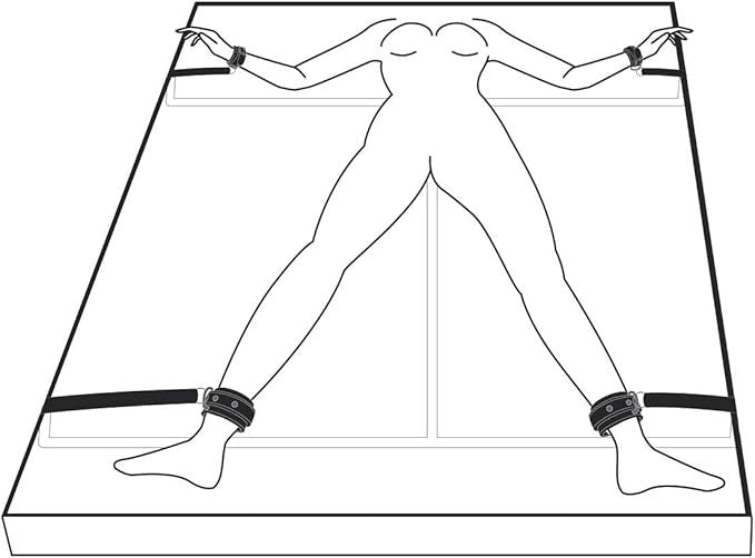 Fetish Collection Under Mattress Restraint Set - - Cuffs And Restraints