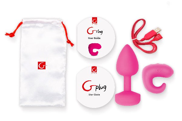 Gvibe Gkit Rechargeable Anal Plug Sunny Raspberry - - Butt Plugs