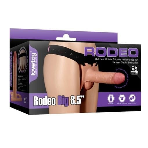 Lovetoy Rodeo Hollow Strap On Set 8.5 Inch - - Strap On Sextoys