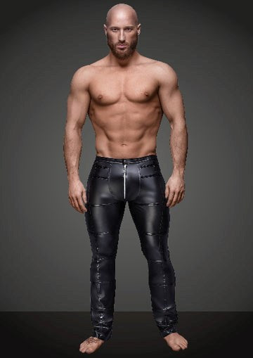 Noir Handmade Mens Sexy Pants With Hot Details - - His Fetish