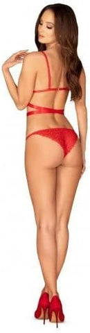 Obsessive Lovlea Bran and Panty Set Red - Bras and Bra Sets
