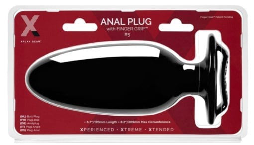 Perfect Fit Xplay Finger Grip Anal Plug 5L - - Butt Plugs