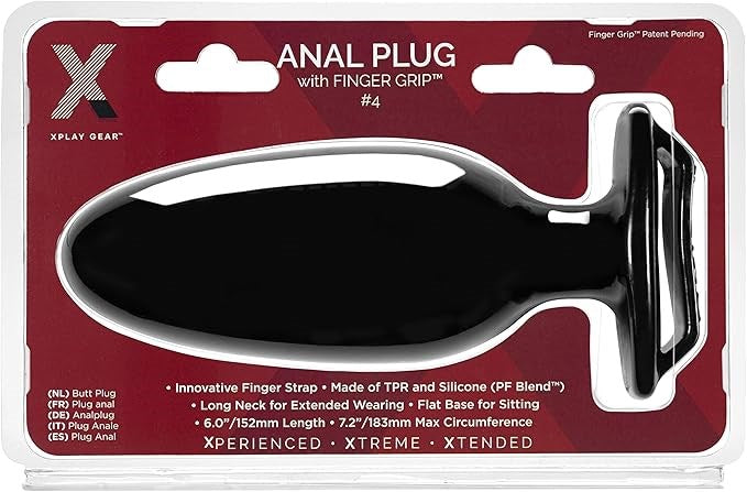 Perfect Fit Xplay Finger Grip Butt Plug 4L - - Butt Plugs