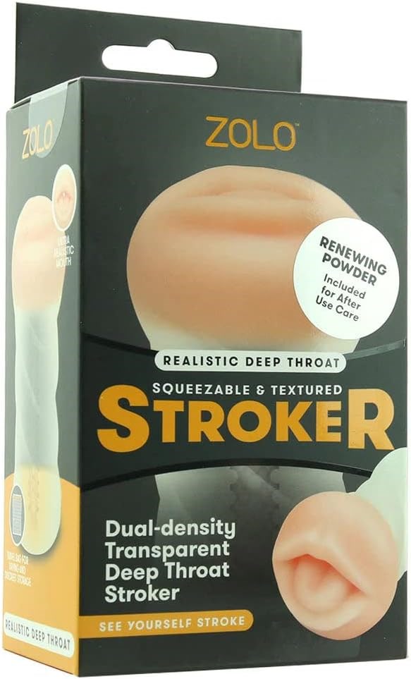 Zolo Deep Throat Male Masturbator Clear - - Masturbators and Strokers