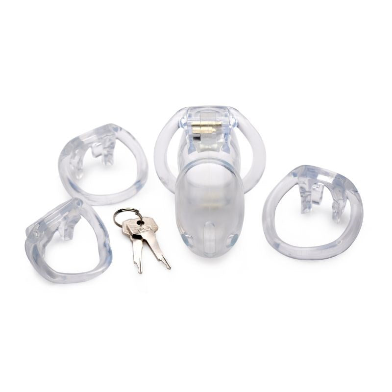 Master Series Clear Captor Male Chastity Cage - - Male Chastity