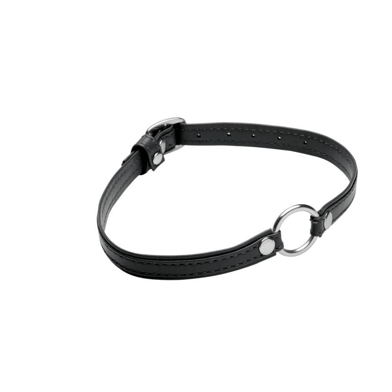 Master Series Sex Pet Leather Choker BDSM Collar With Silver Ring - - Collars and Leads